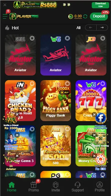PLAYER786 Game App
